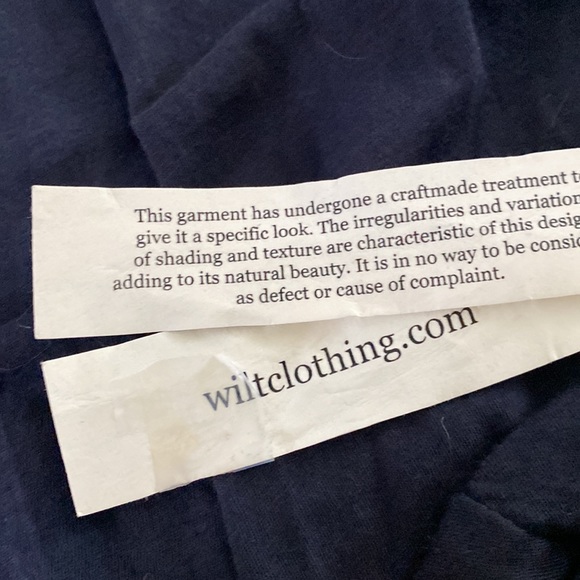 NWT WILT Ink Blue Sheer Neckline Flutter Sleeves Top💙💙💙 - Picture 11 of 13